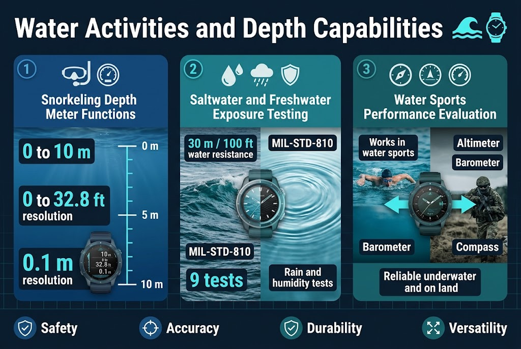 Water Activities and Depth Capabilities