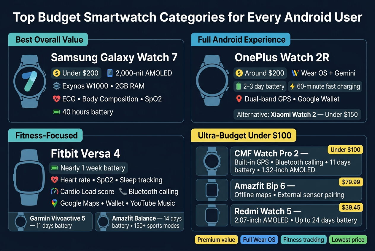 Top Budget Smartwatch Categories for Every Android User