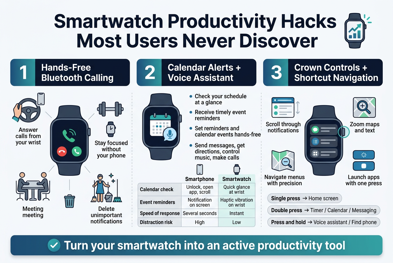 Smartwatch Productivity Hacks Most Users Never Discover