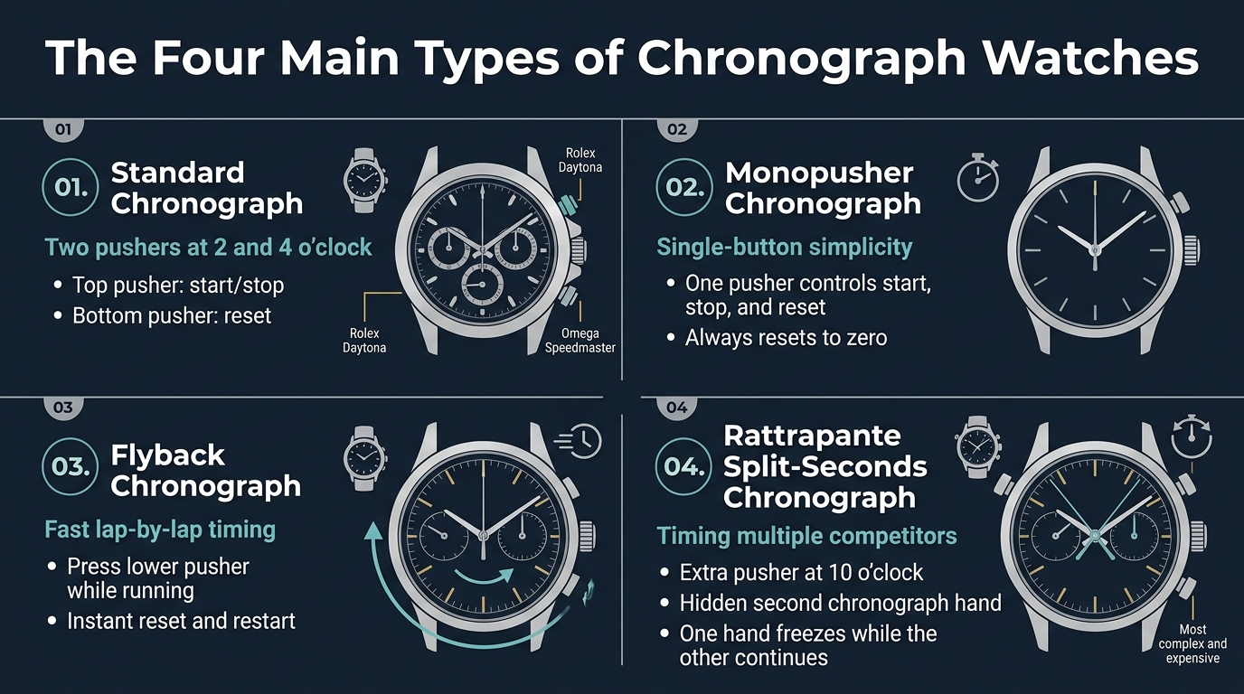 The Four Main Types of Chronograph Watches