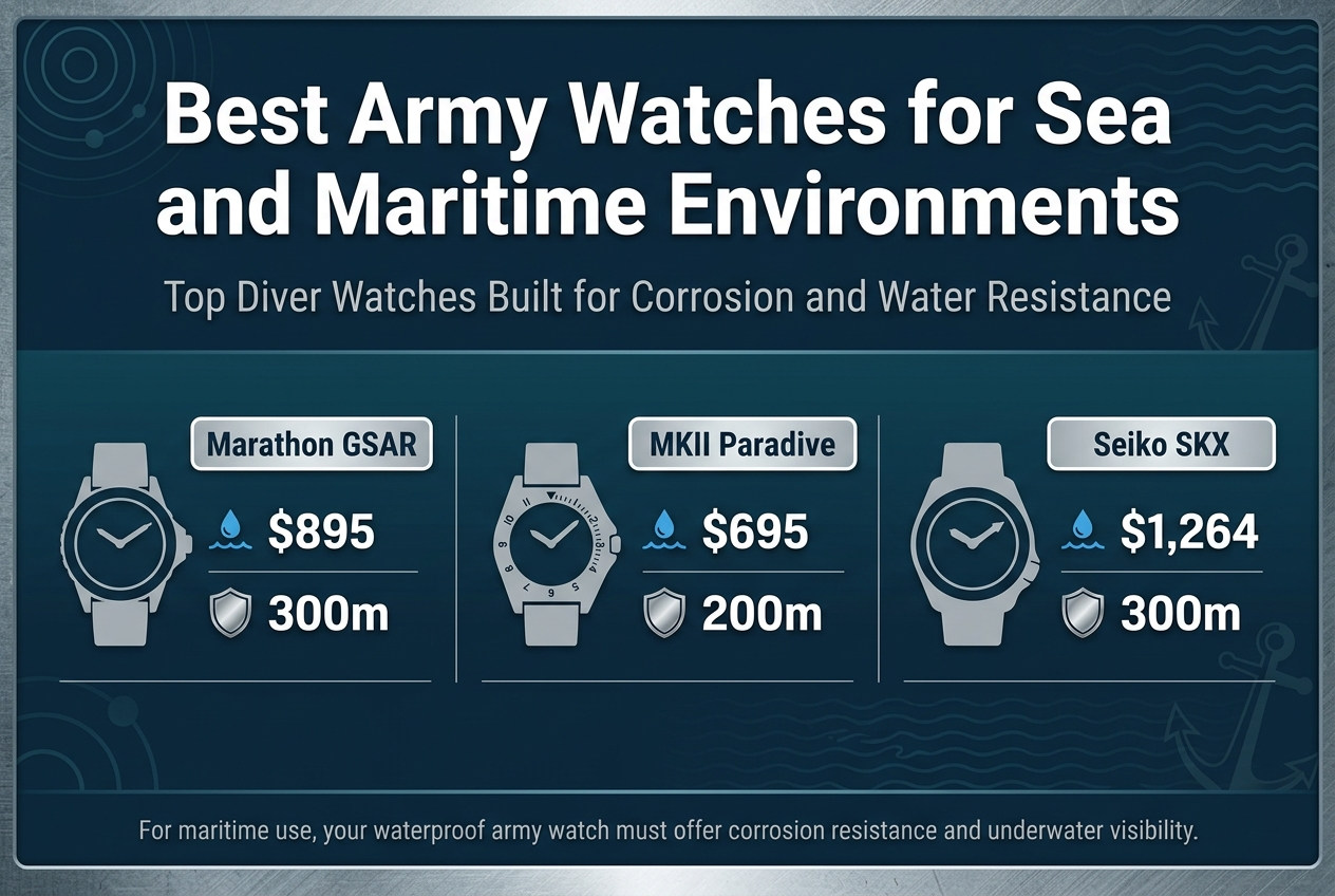 Best Army Watches for Sea and Maritime Environments