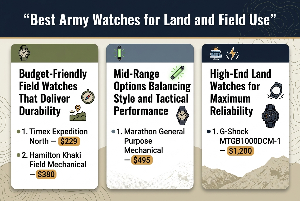 Best Army Watches for Land and Field Use