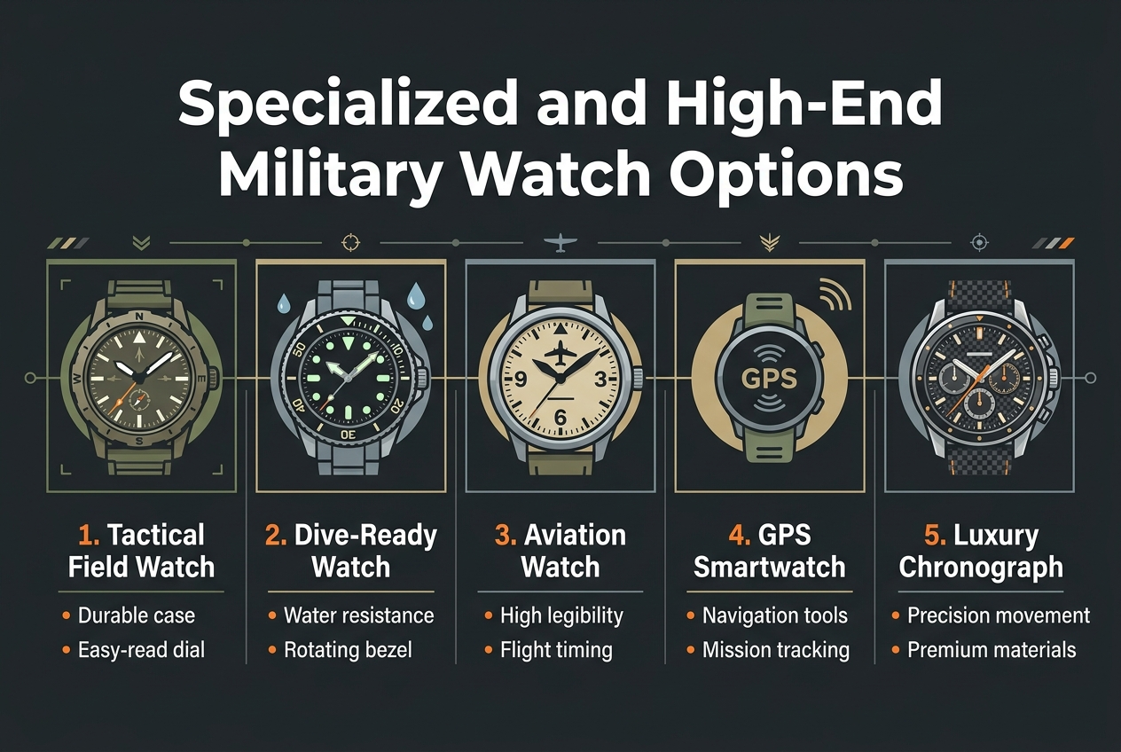 Specialized and High-End Military Watch Options