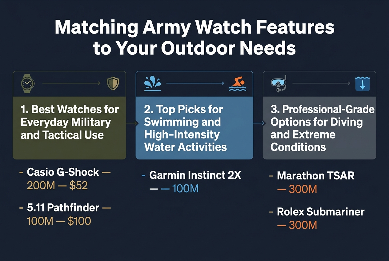Matching Army Watch Features to Your Outdoor Needs