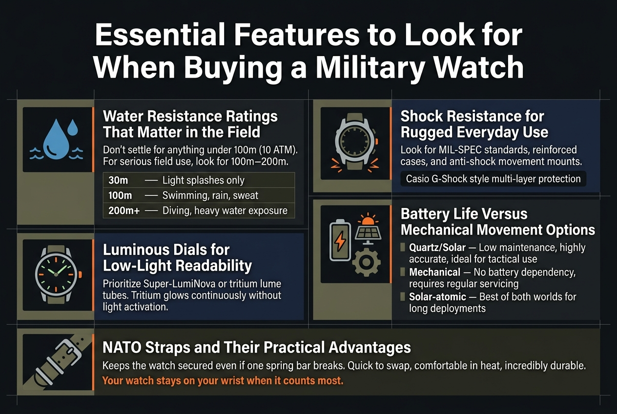 Essential Features to Look for When Buying a Military Watch