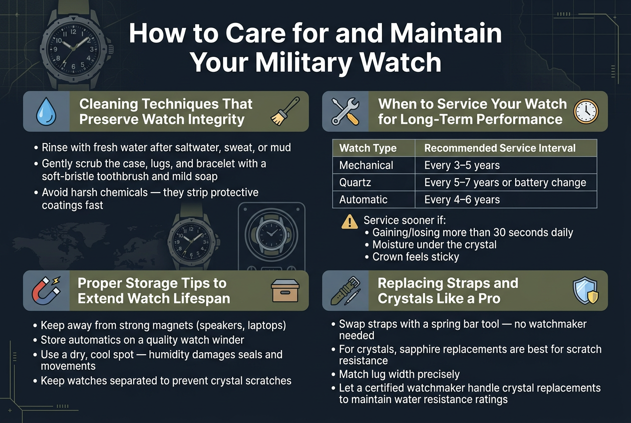 How to Care for and Maintain Your Military Watch