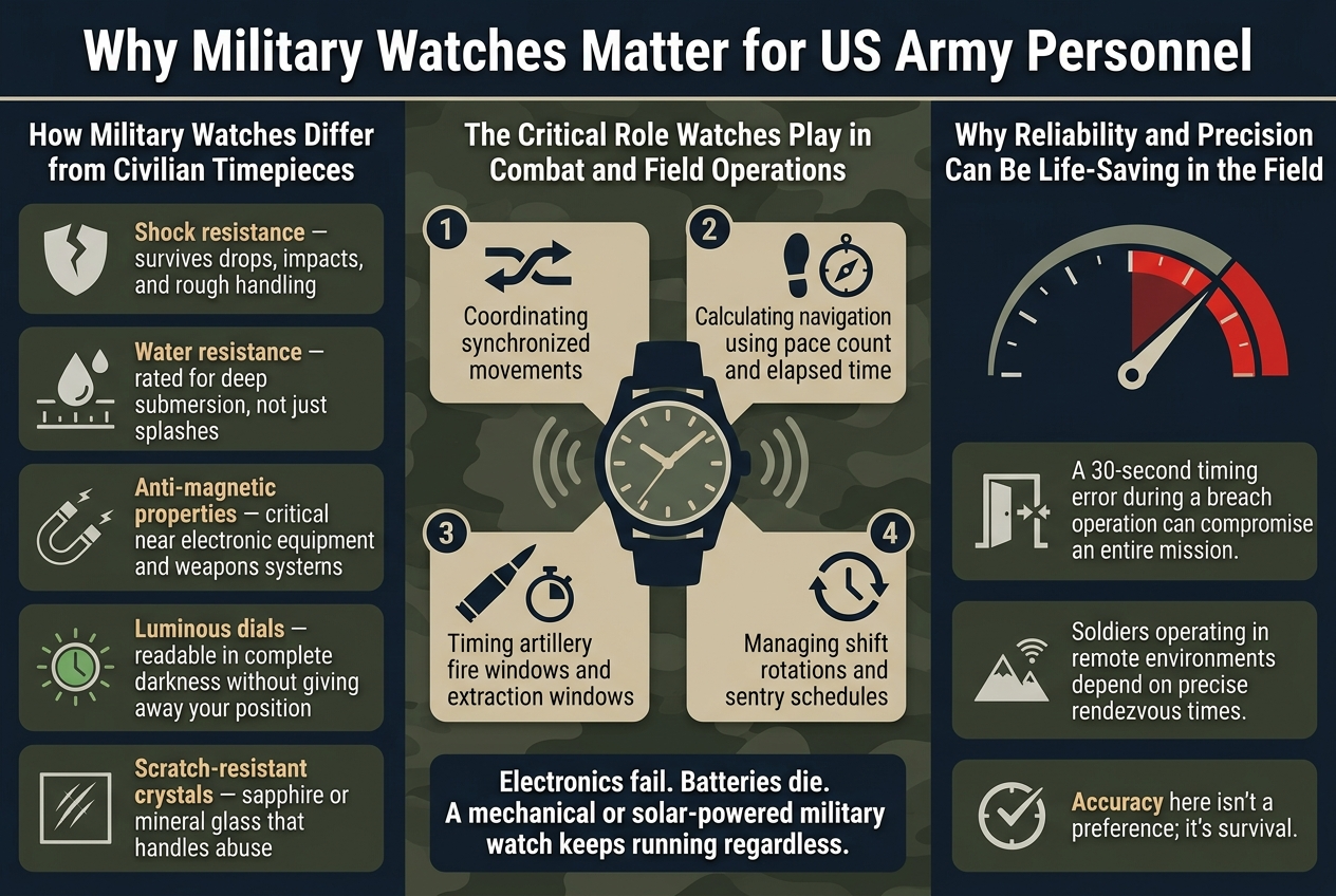 Why Military Watches Matter for US Army Personnel