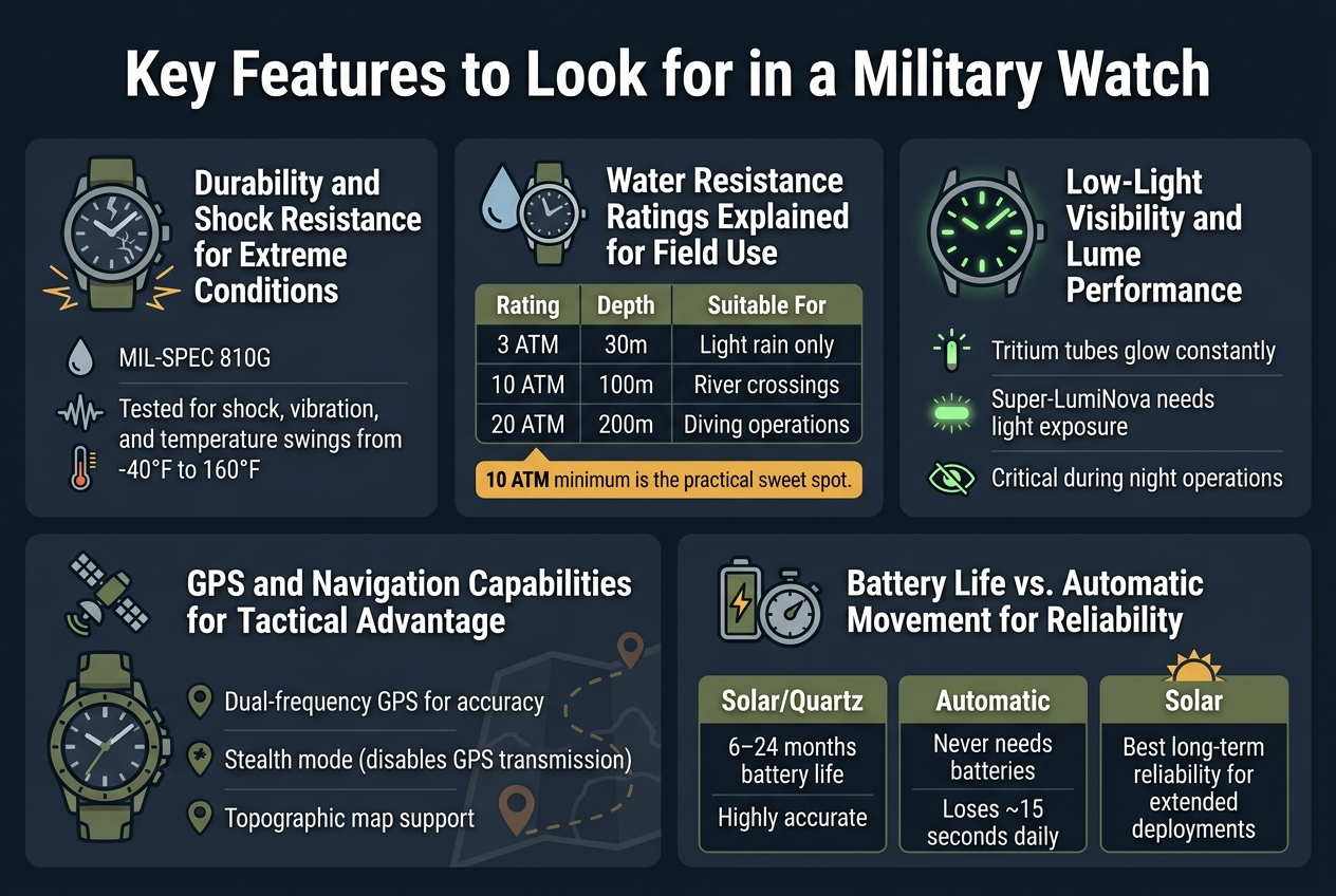 Key Features to Look for in a Military Watch