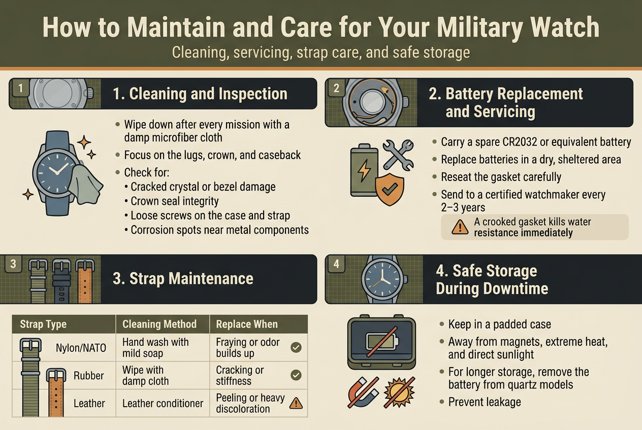 How to Maintain and Care for Your Military Watch