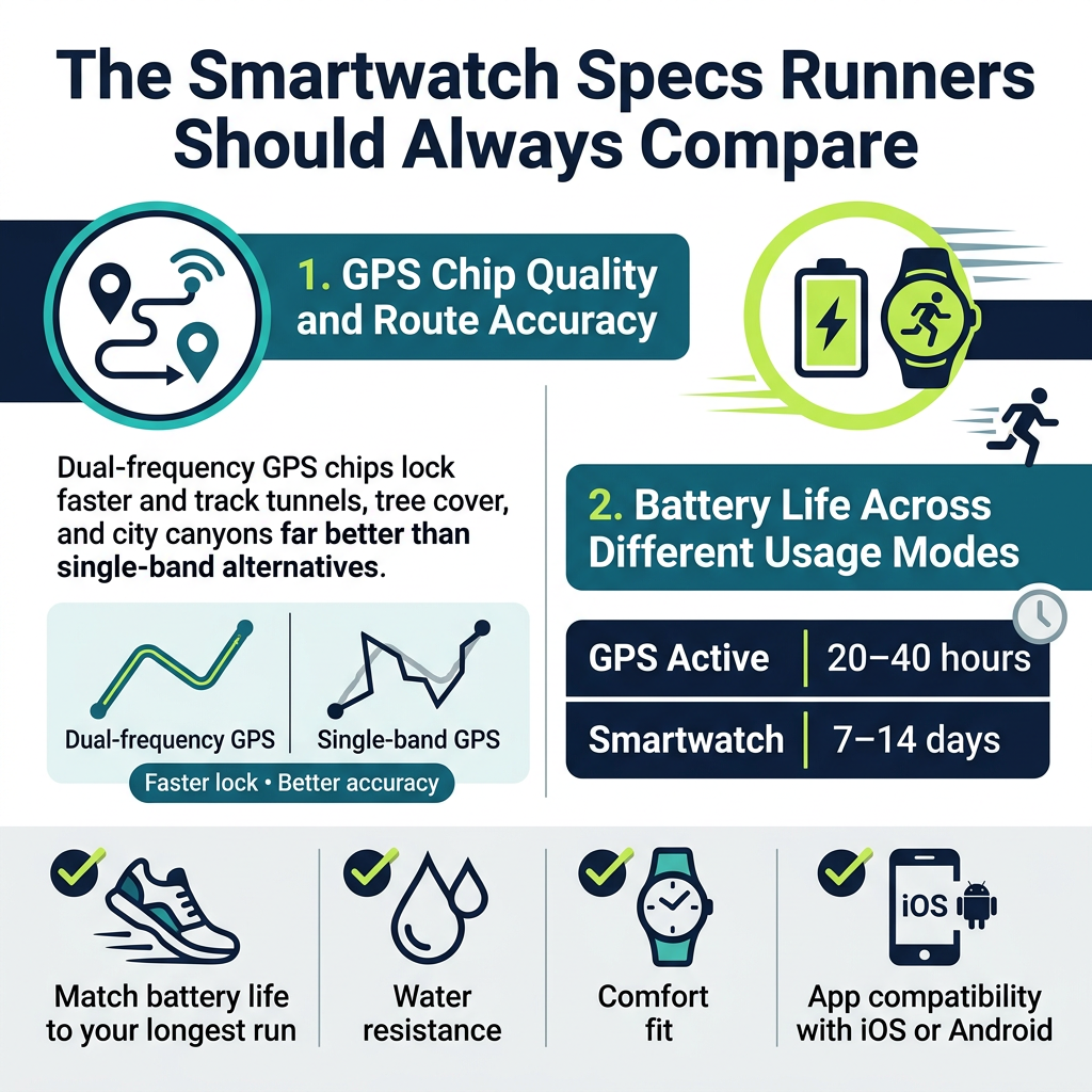The Smartwatch Specs Runners Should Always Compare