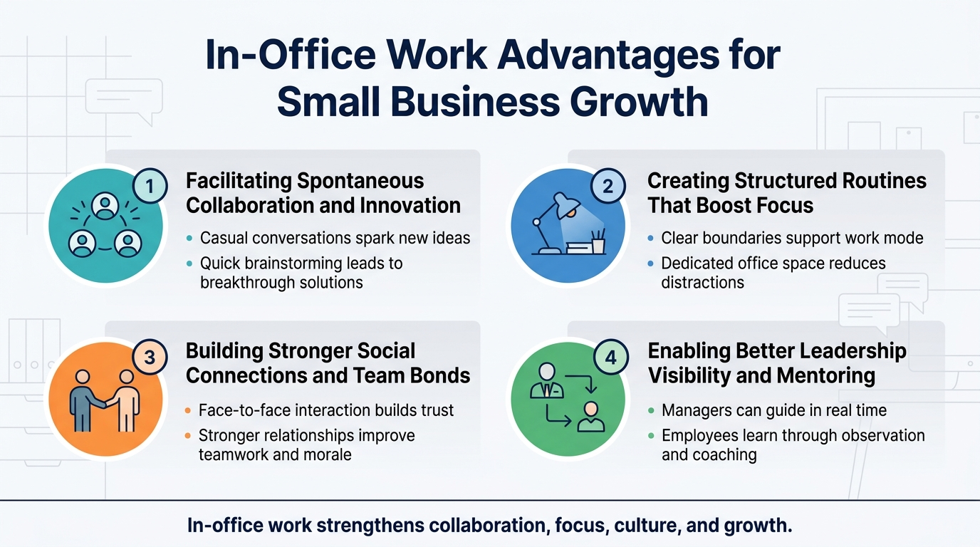 In-Office Work Advantages for Small Business Growth