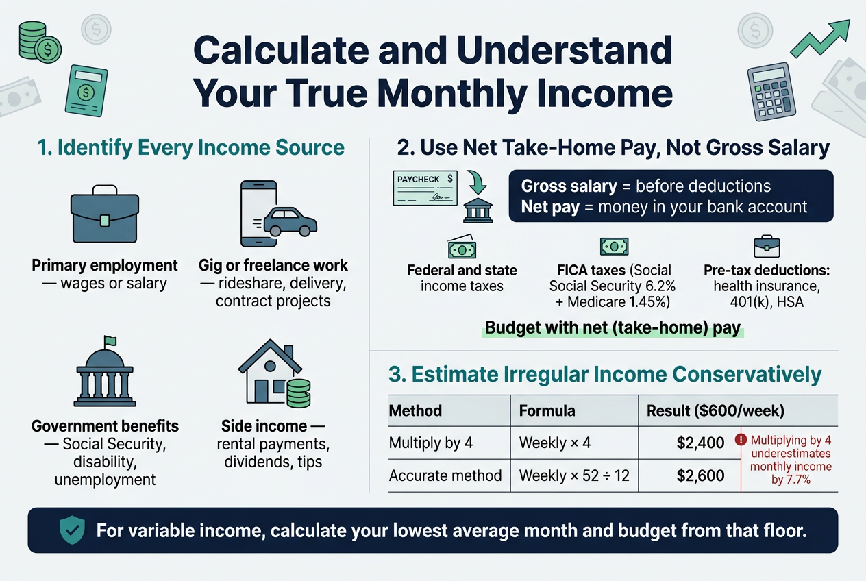 Calculate and Understand Your True Monthly Income