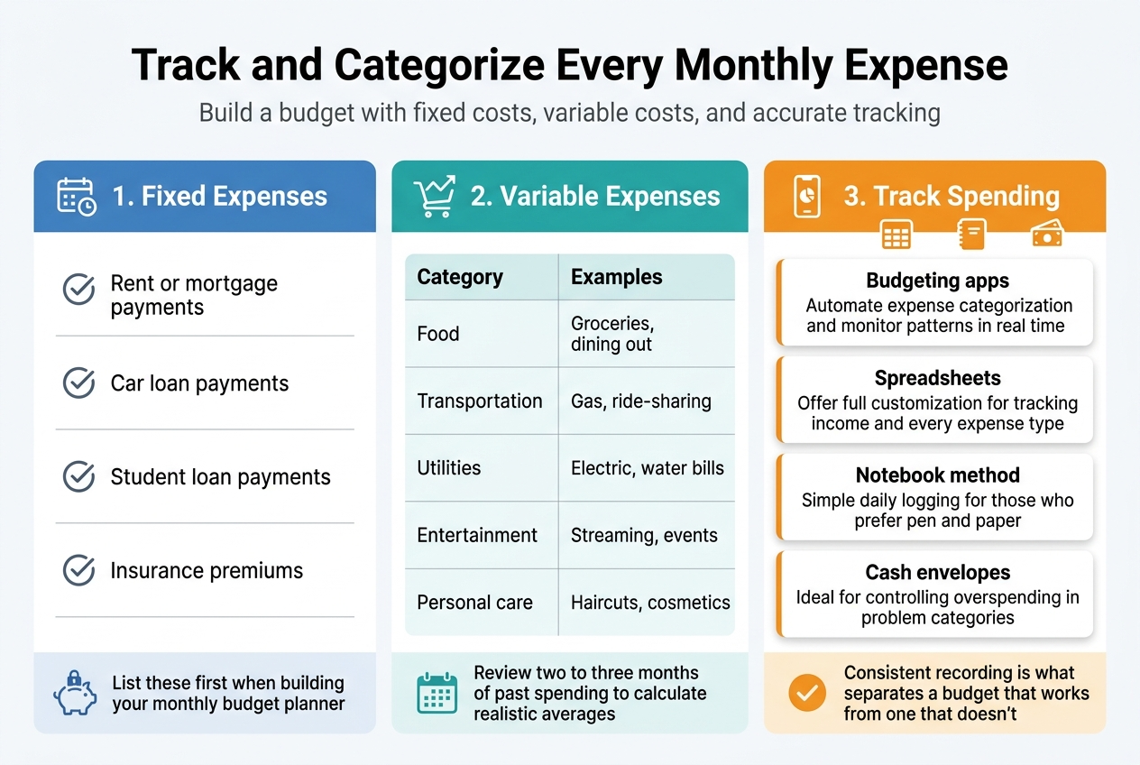 Track and Categorize Every Monthly Expense