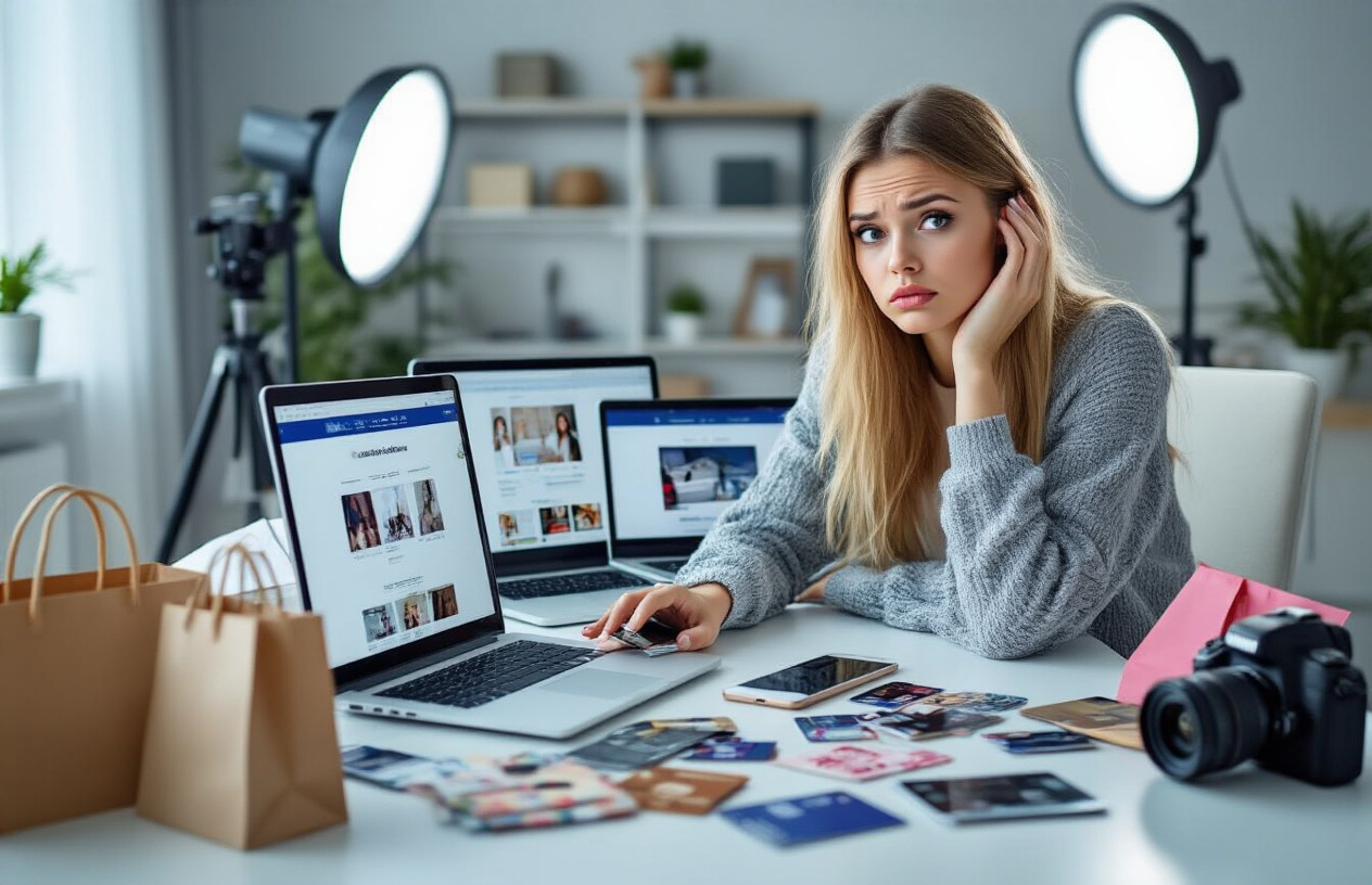 Close-up of trendy skincare products on a table, including serums, creams, and bottles, showing potential for skin reactions
