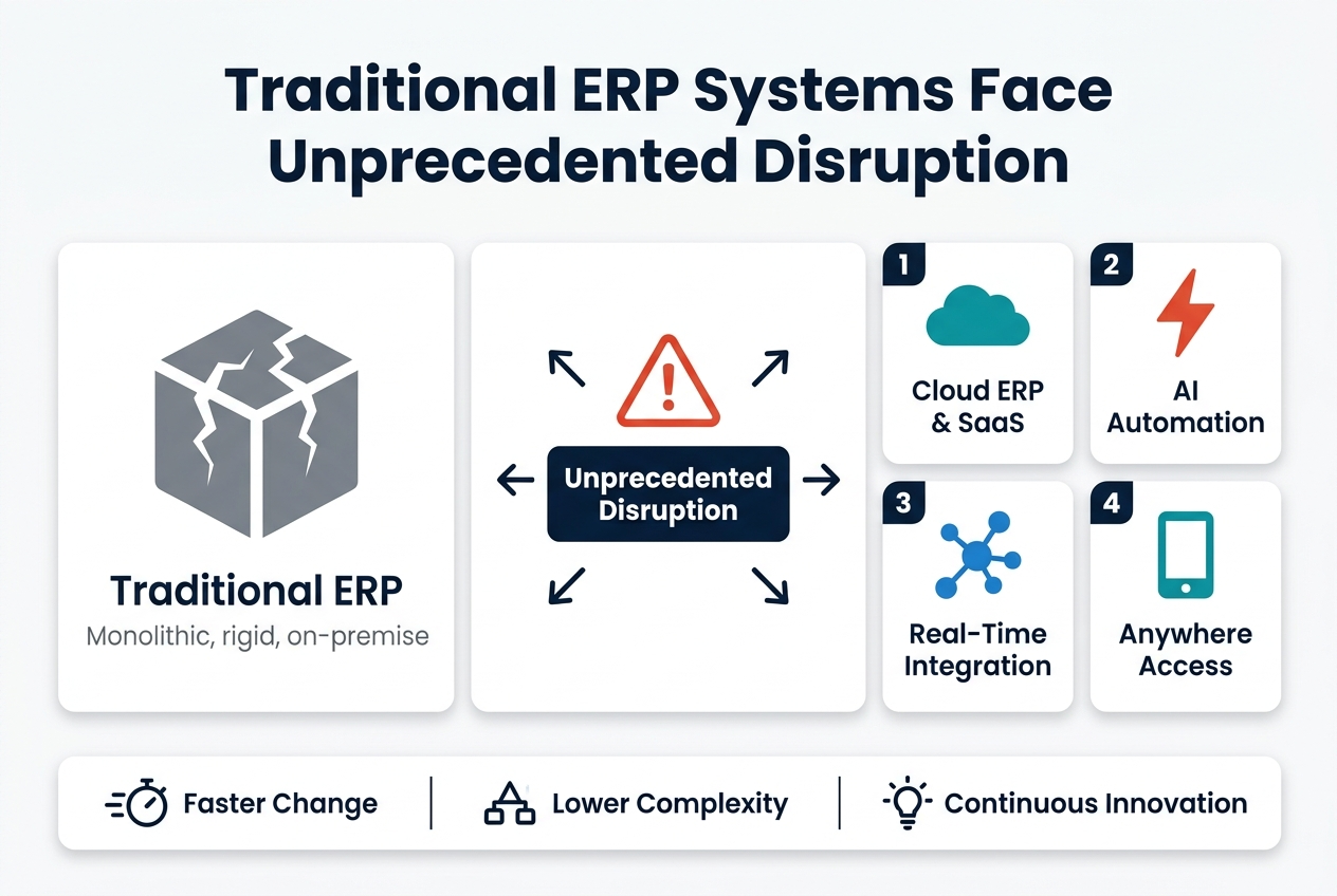 Traditional ERP Systems Face Unprecedented Disruption