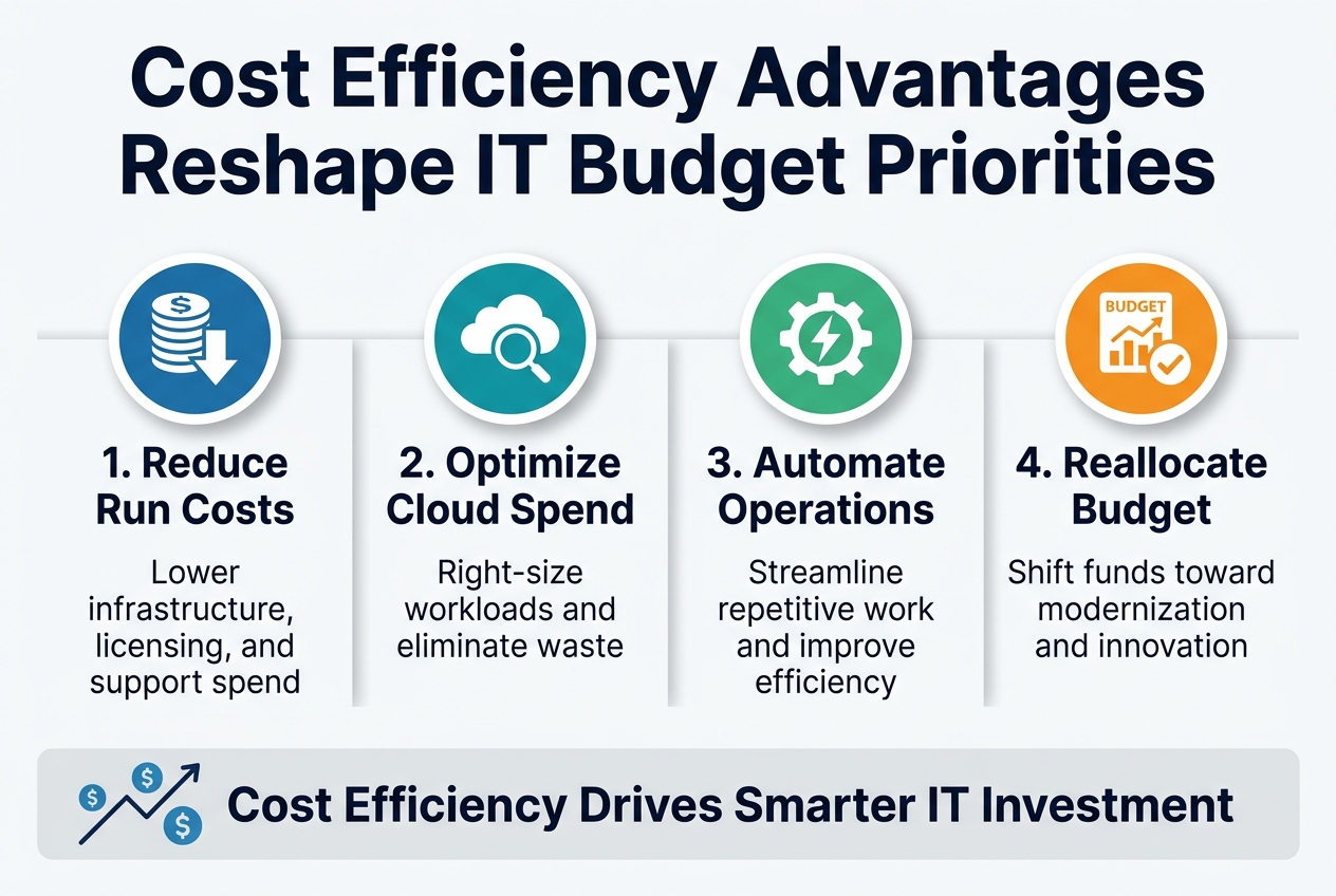 Cost Efficiency Advantages Reshape IT Budget Priorities