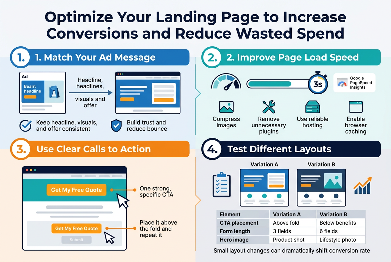 How to Reduce Facebook Ad Costs: 10 Proven Strategies, Optimize Your Landing Page to Increase Conversions and Reduce Wasted Spend