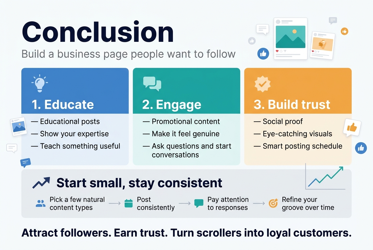 Content ideas for business pages and social media marketing strategy