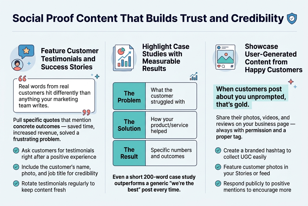 Content ideas for business pages and social media marketing strategy