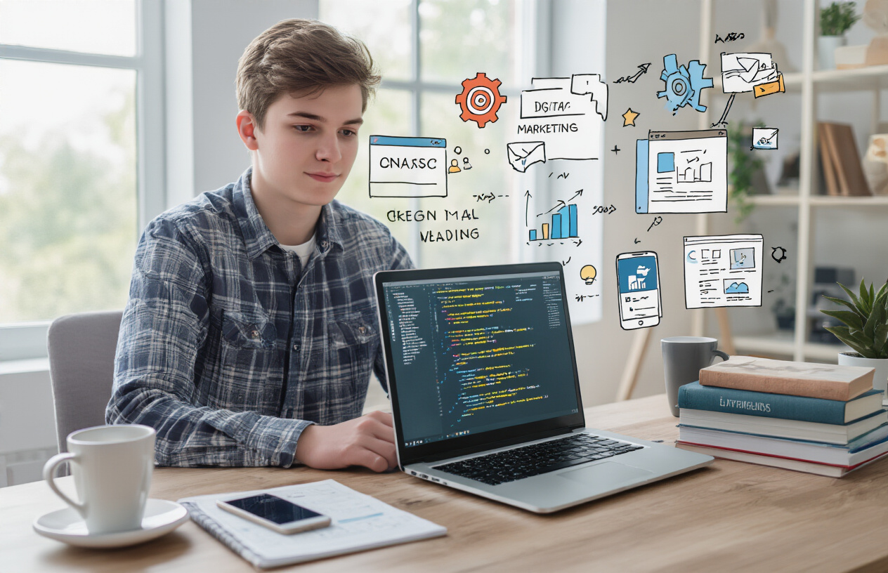 student earning money online