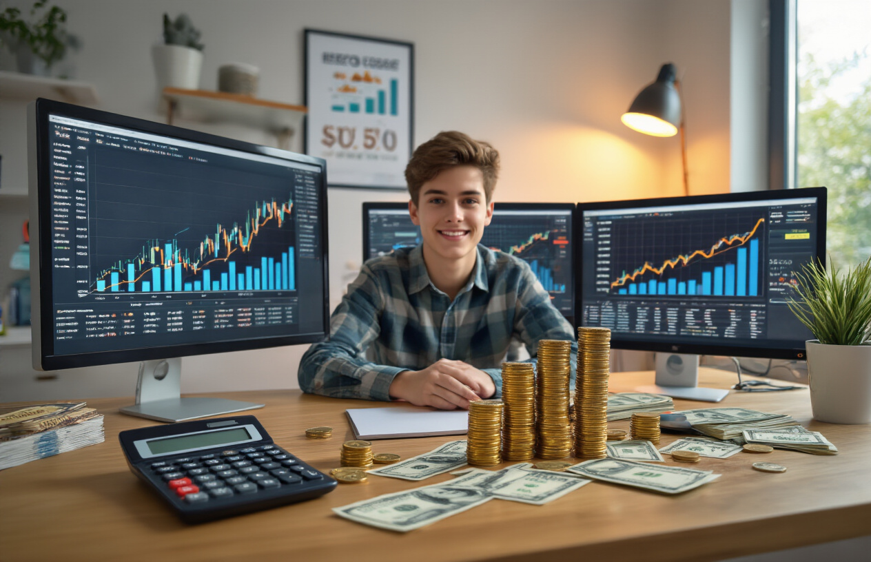 student earning money online