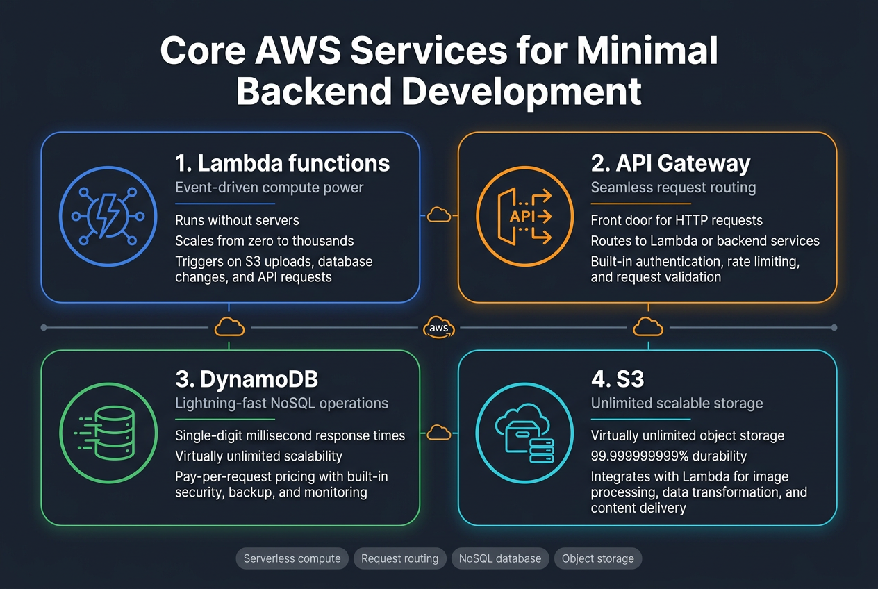 Core AWS Services for Minimal Backend Development