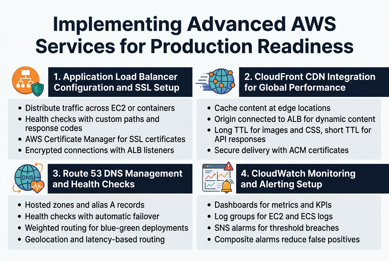 Implementing Advanced AWS Services for Production Readiness