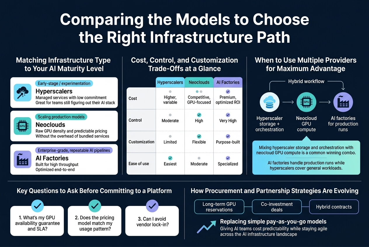 Comparing the Models to Choose the Right Infrastructure Path