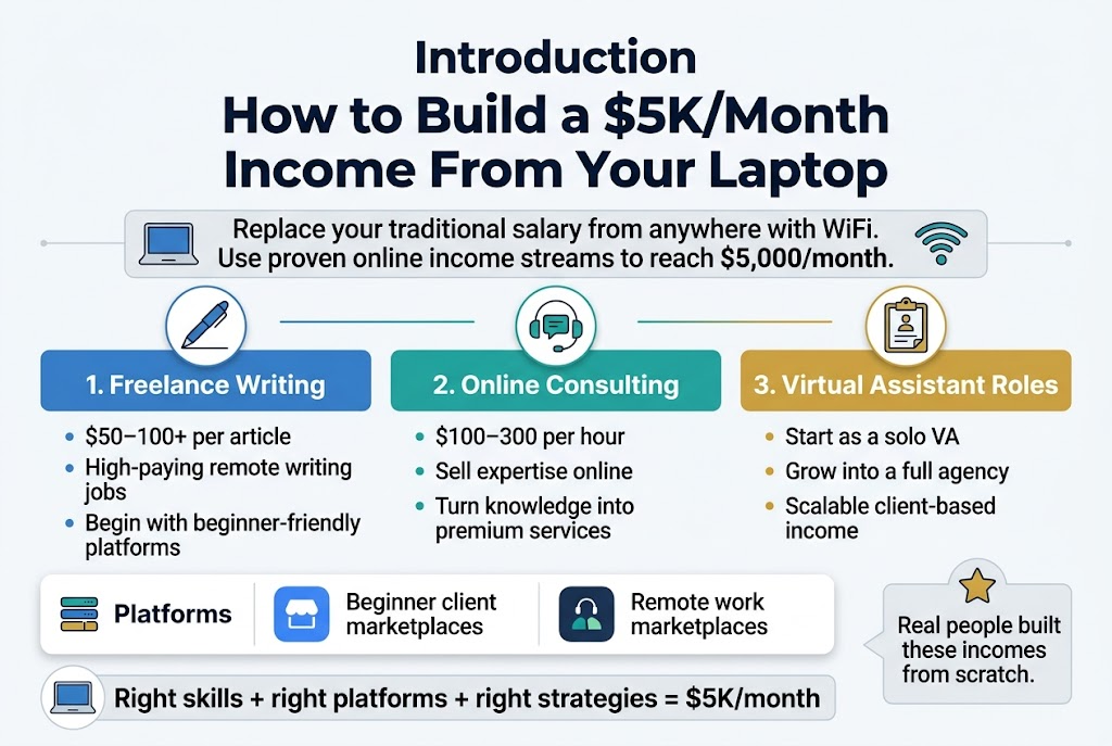  $5K/Month Income From Your Laptop