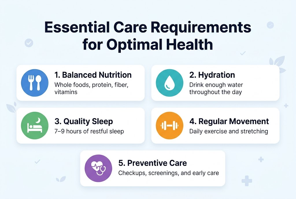Essential Care Requirements for Optimal Health