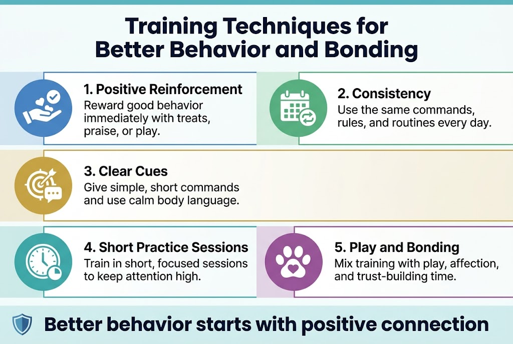 Training Techniques for Better Behavior and Bonding