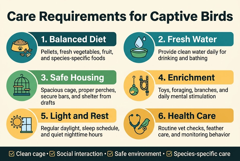 Care Requirements for Captive Birds