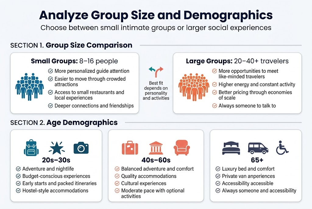 How to Choose the Perfect International Group Tour 5 Analyze Group Size and Demographics