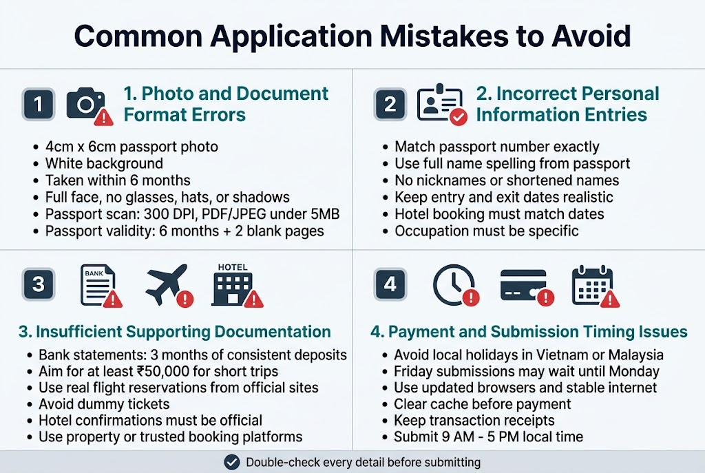 The Secret 15-Minute E-Visa Trick That Gets Indians Into Vietnam & Malaysia INSTANTLY 9 Common Application Mistakes to Avoid