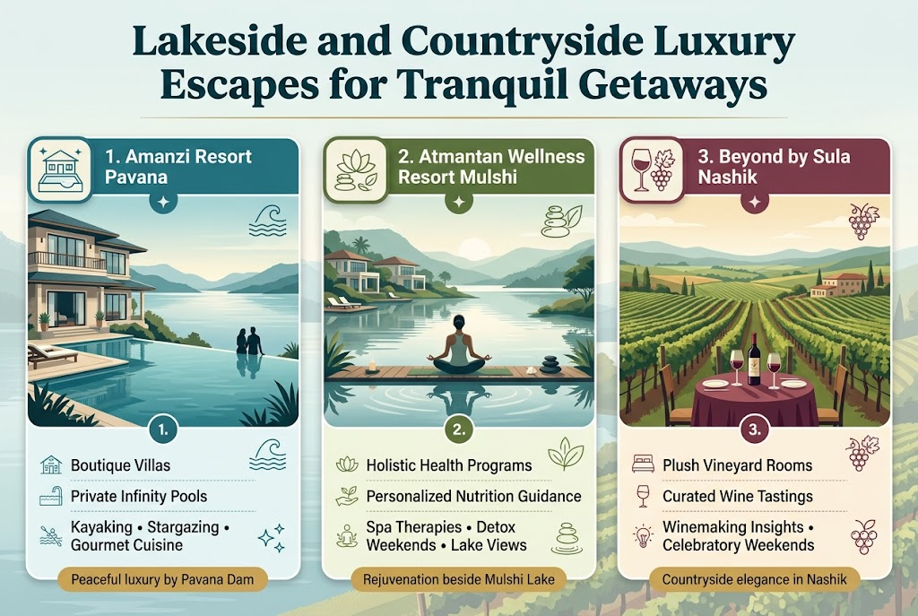 Lakeside and Countryside Luxury Escapes for Tranquil Getaways