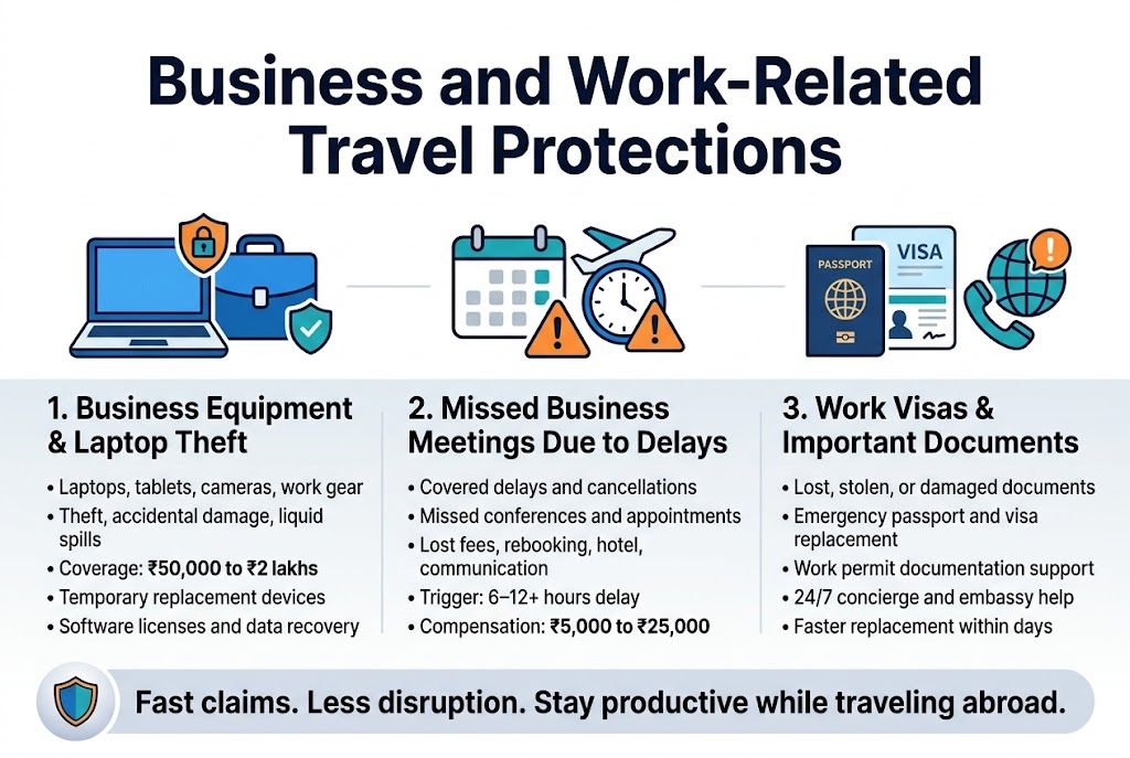 Travel Insurance for Indians: 7 Hidden Benefits You Don't Know About 6 Business and Work-Related Travel Protections