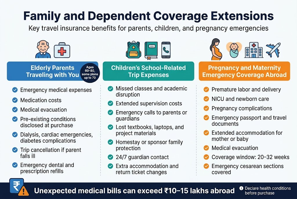 Travel Insurance for Indians: 7 Hidden Benefits You Don't Know About 8 Family and Dependent Coverage Extensions