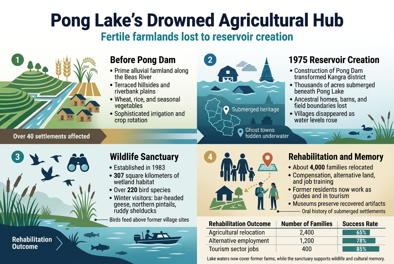 Pong Lake's Drowned Agricultural Hub