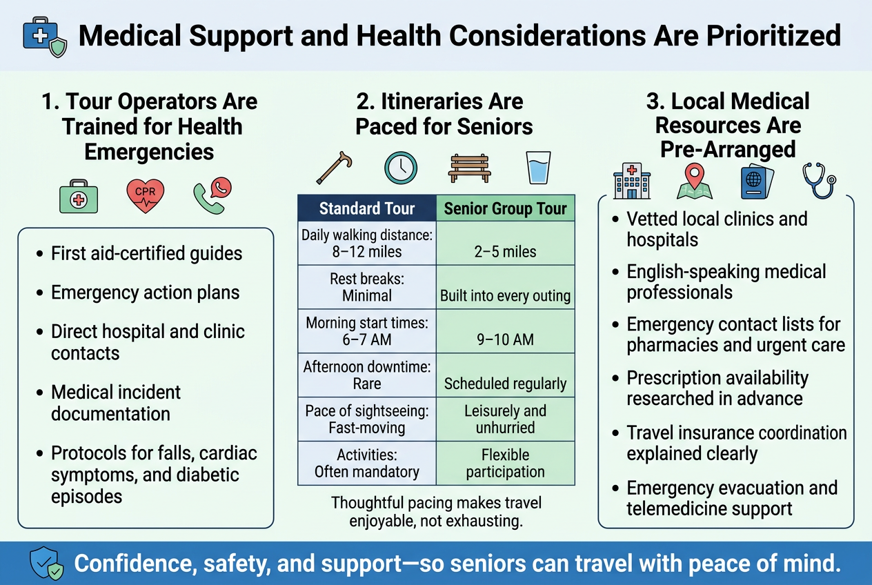 Medical Support and Health Considerations Are Prioritized
