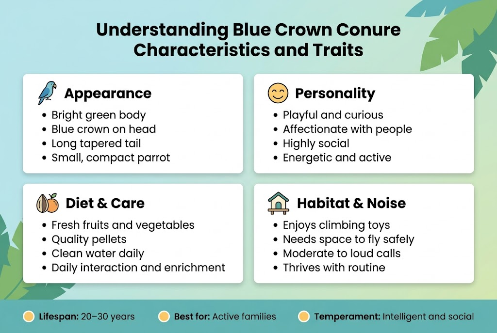 Blue Crown Conure