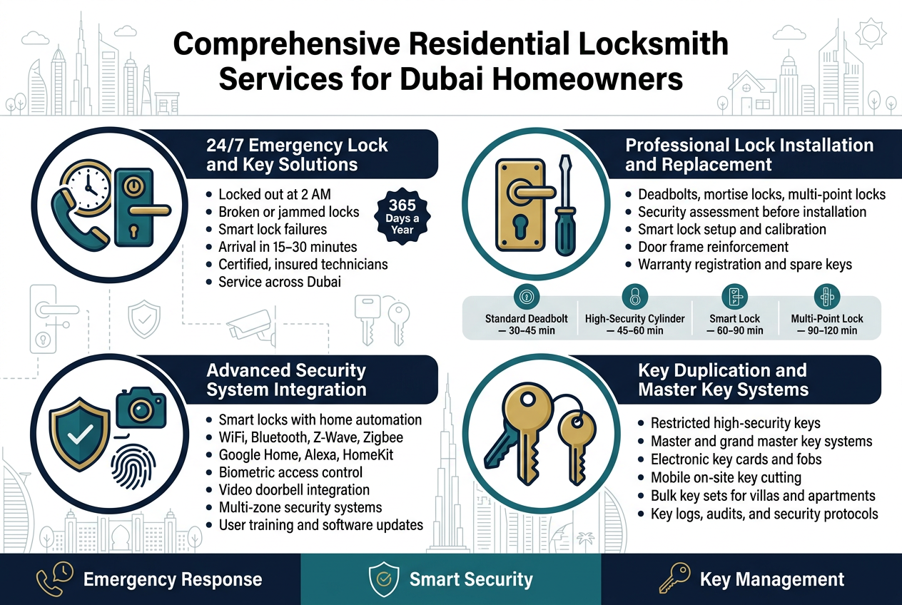 Comprehensive Residential Locksmith Services for Dubai Homeowners