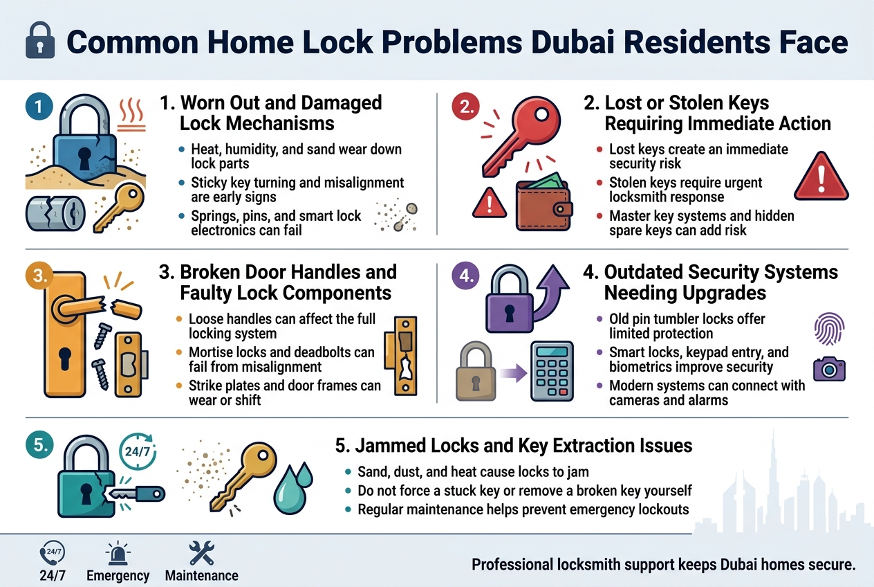 Common Home Lock Problems Dubai Residents Face