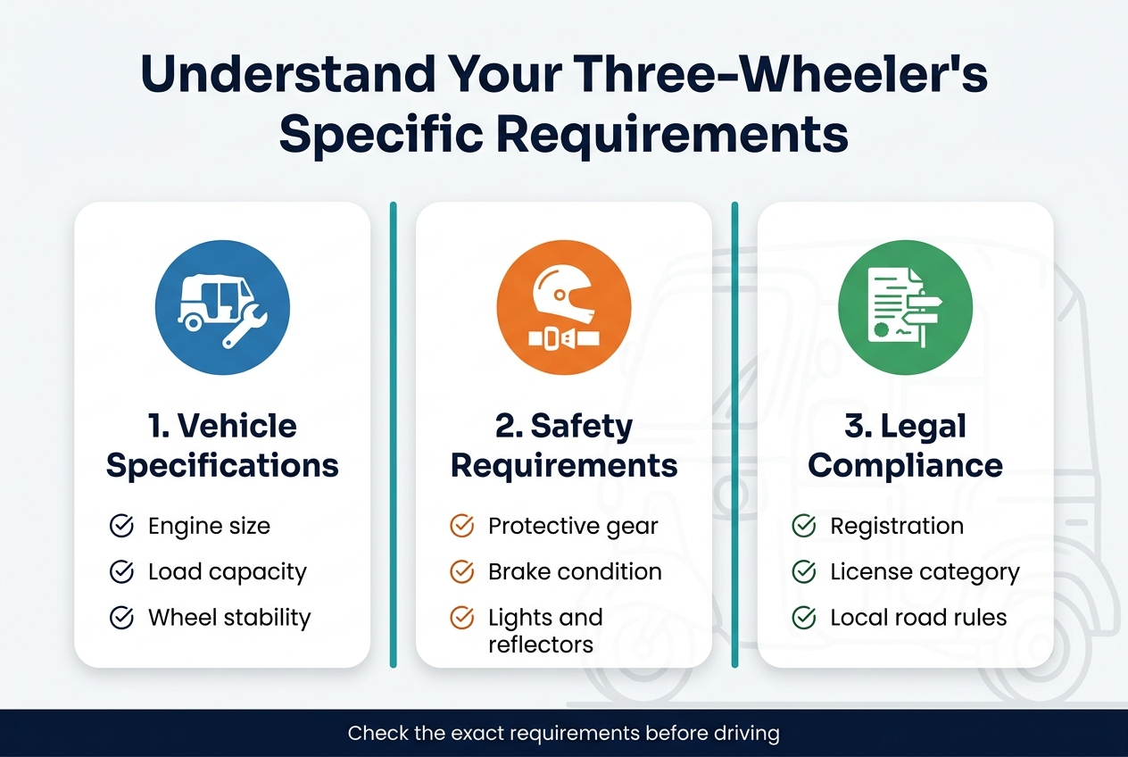 Understand Your Three-Wheeler's Specific Requirements