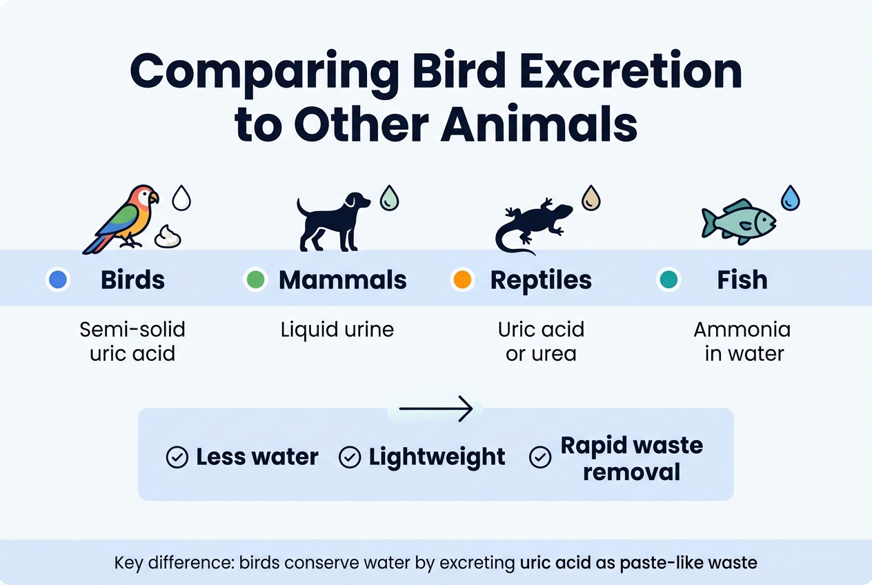 Comparing Bird Excretion to Other Animals