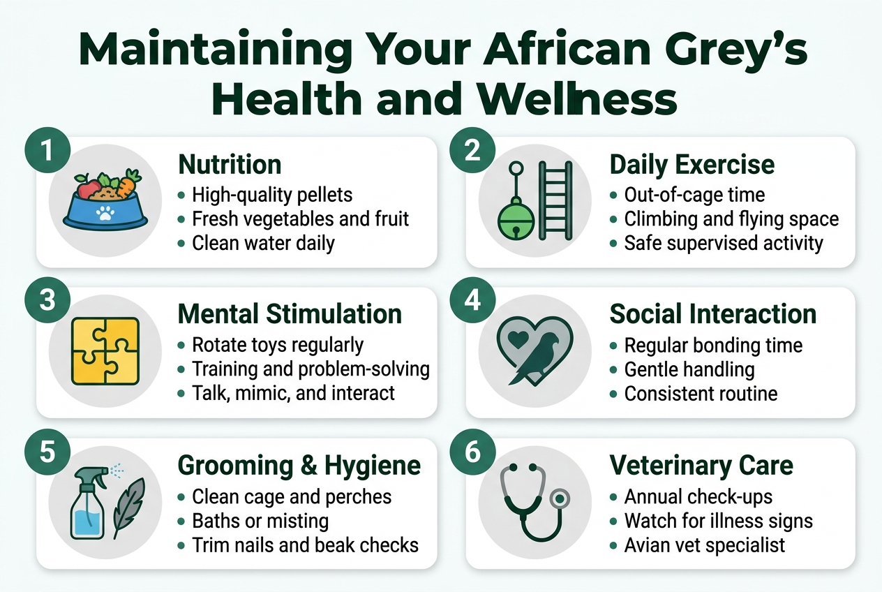 Maintaining Your African Grey's Health and Wellness