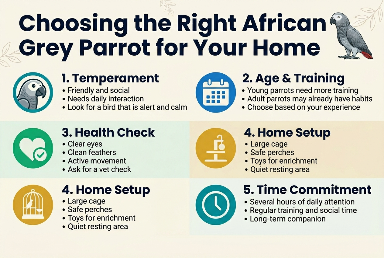 Choosing the Right African Grey Parrot for Your Home