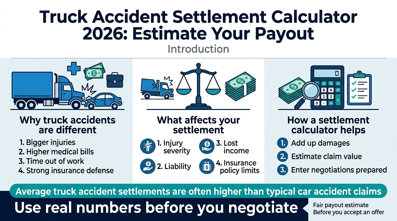 Infographic: Truck Accident Settlement Calculator 2026