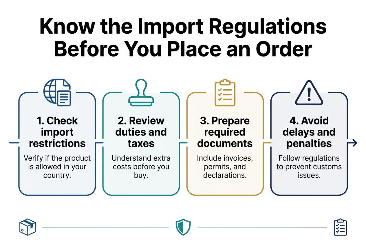 Import Regulations Before Placing an Order