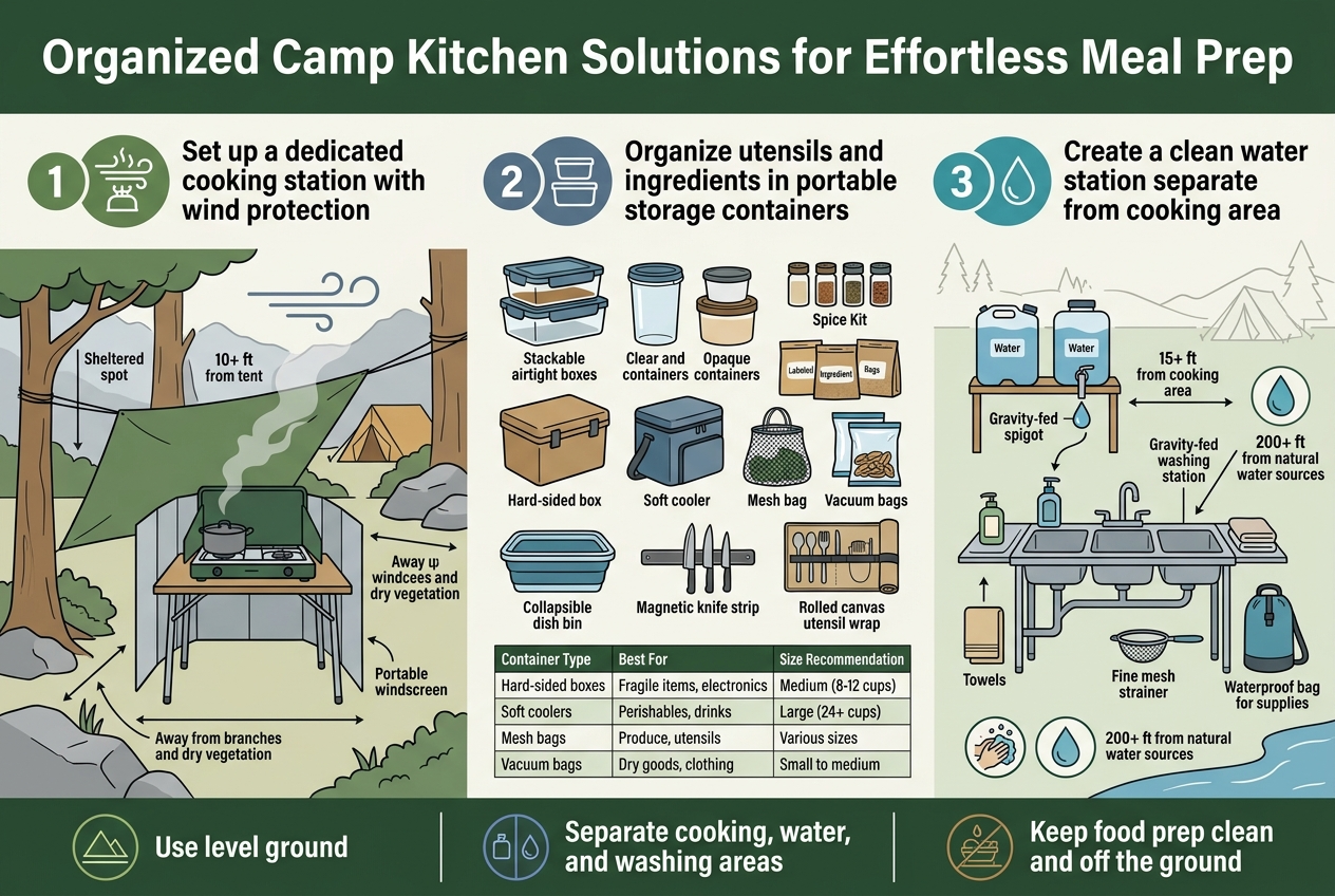 Organized Camp Kitchen Solutions for Effortless Meal Prep