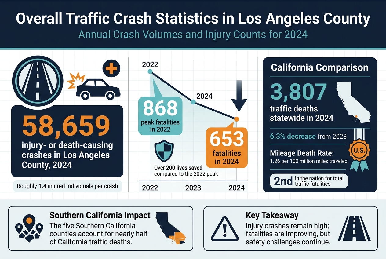 Overall Traffic Crash Statistics in Los Angeles County